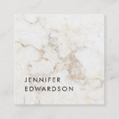 Einfaches, elegantes Marmor beruflich Quadratische Visitenkarte (Vorderseite)