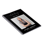 Einfaches Elegantes Memorial Funeral Foto Gästebuc Notizblock (Rechte Seite)