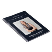 Einfaches Elegantes Memorial Funeral Foto Gästebuc Notizblock (Rechte Seite)