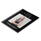 Einfaches Elegantes Memorial Funeral Foto Gästebuc Notizblock (Linke Seite)