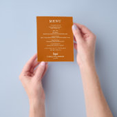 Einfaches elegantes Menü von Burnt Orange Wedding (Gruppe)