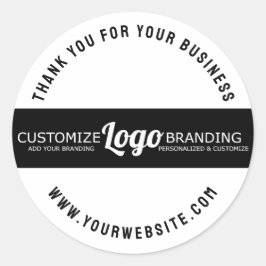 Einfaches, elegantes Minimal Business Company Logo Runder Aufkleber