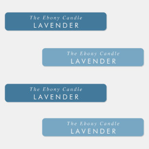 Einfaches elegantes Minimal Dusky Blue Candle Labe Etiketten