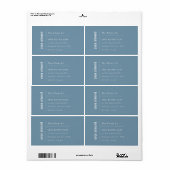 Einfaches elegantes Minimal Dusky Blue Soap Label (Vorne)