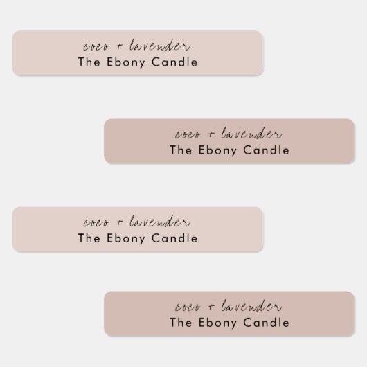 Einfaches elegantes Minimal Dusky Blush-Label Etiketten (Gruppe)