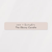 Einfaches elegantes Minimal Dusky Blush-Label Etiketten (Design 1)
