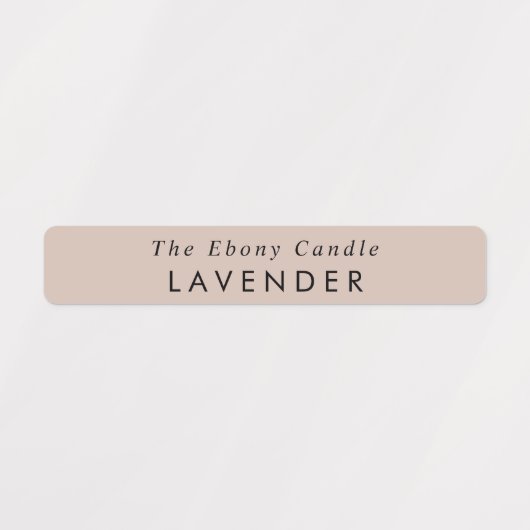 Einfaches elegantes Minimal Dusky Blush-Label Etiketten (Design 2)