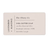 Einfaches elegantes Minimal Dusky Blush Soap Label (Vorne)