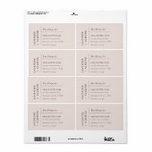 Einfaches elegantes Minimal Dusky Blush Soap Label (Vorne)