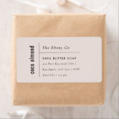 Einfaches elegantes Minimal Dusky Blush Soap Label (Insitu)