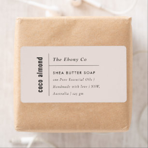 Einfaches elegantes Minimal Dusky Blush Soap Label