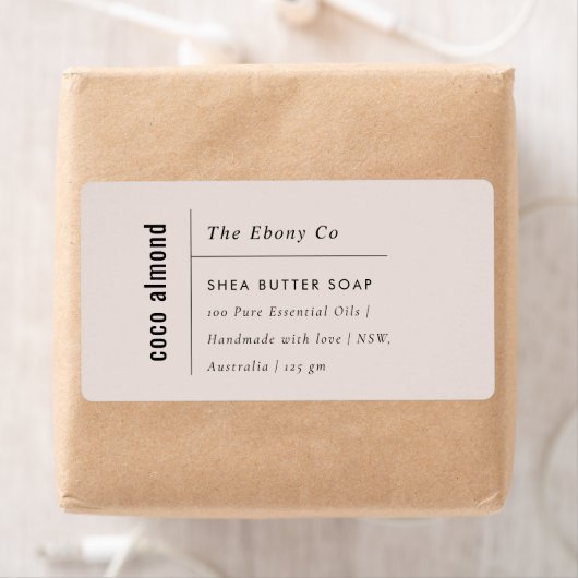 Einfaches elegantes Minimal Dusky Blush Soap Label (Insitu)