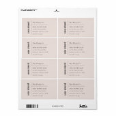 Einfaches elegantes Minimal Dusky Blush Soap Label (Vorne)