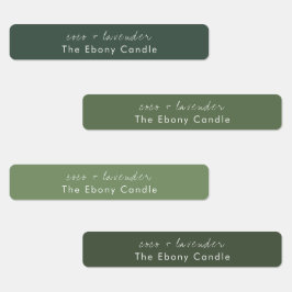 Einfaches elegantes Minimal Dusky Green Candle Lab Etiketten
