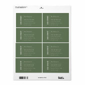 Einfaches elegantes Minimal Dusky Green Soap Label (Vorne)