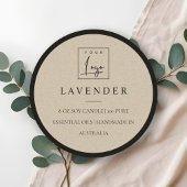 Einfaches elegantes Minimal-Kraft-Logo-Label Runder Aufkleber