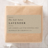 Einfaches elegantes Minimal Rustikales Candle Labe (Insitu)