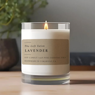 Einfaches elegantes Minimal Rustikales Candle Labe