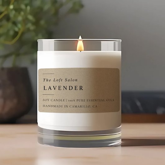 Einfaches elegantes Minimal Rustikales Candle Labe