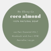 Einfaches elegantes minimales Rustikales Etikett f Runder Aufkleber (Vorderseite)