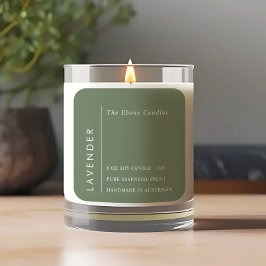 Einfaches elegantes minimales Rustikales Green Can Quadratischer Aufkleber