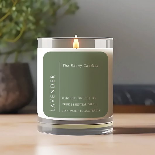 Einfaches elegantes minimales Rustikales Green Can Quadratischer Aufkleber