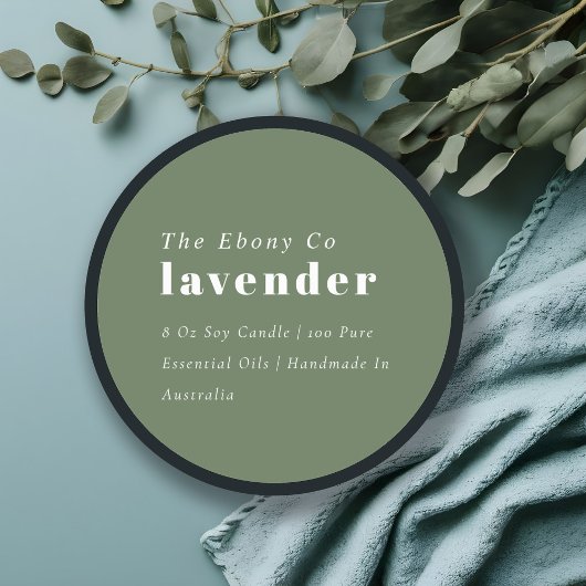 Einfaches elegantes minimales Rustikales Green Can Runder Aufkleber