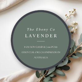 Einfaches elegantes minimales Rustikales Green Can Runder Aufkleber