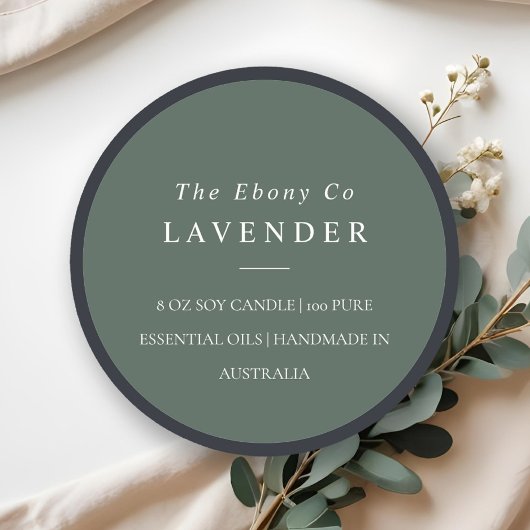 Einfaches elegantes minimales Rustikales Green Can Runder Aufkleber