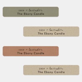 Einfaches elegantes minimales Rustikales Kraftkamp Etiketten