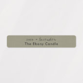 Einfaches elegantes minimales Rustikales Kraftkamp Etiketten (Design 1)