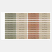 Einfaches elegantes minimales Rustikales Kraftkamp Etiketten (Blatt)