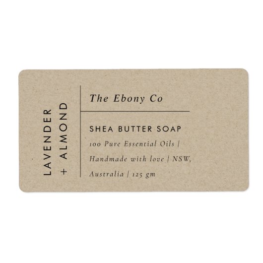 Einfaches elegantes minimales Rustikales Kraftseif (Vorne)