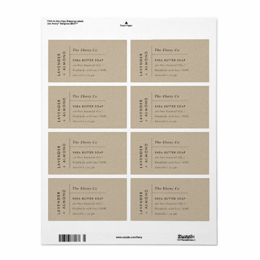 Einfaches elegantes minimales Rustikales Kraftseif (Vorne)