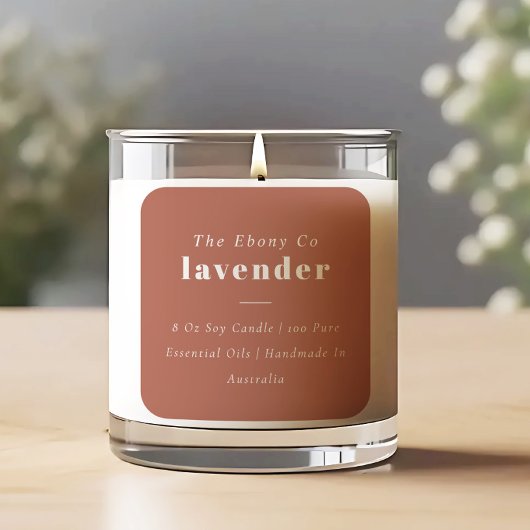 Einfaches elegantes minimales Rustikales Rostkrone Quadratischer Aufkleber