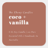 Einfaches elegantes minimales Rustikales Rostkrone Quadratischer Aufkleber (Vorderseite)