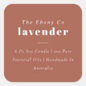 Einfaches elegantes minimales Rustikales Rostkrone Quadratischer Aufkleber (Vorderseite)