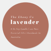 Einfaches elegantes minimales Rustikales Rostkrone Runder Aufkleber (Vorderseite)