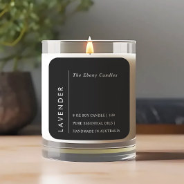 Einfaches elegantes, minimales Schwarz-Weiß-Label Quadratischer Aufkleber