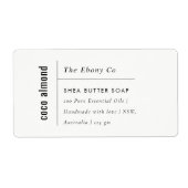 Einfaches elegantes minimales Schwarz-Weiß-Seifenl (Vorne)