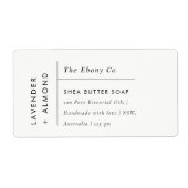 Einfaches elegantes minimales Schwarz-Weiß-Seifenl (Vorne)