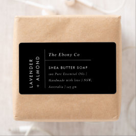 Einfaches elegantes minimales Schwarz-Weiß-Seifenl