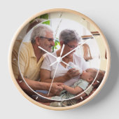 Einfaches elegantes Minimalismus Kundenspezifische Uhr (Vorderseite)