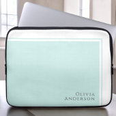 Einfaches elegantes Minimalistisches Aqua-Farbbloc Laptopschutzhülle