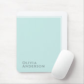 Einfaches elegantes Minimalistisches Aqua-Farbbloc Mousepad (Mit Mouse)