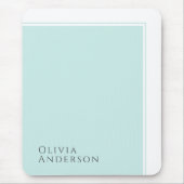 Einfaches elegantes Minimalistisches Aqua-Farbbloc Mousepad (Vorne)