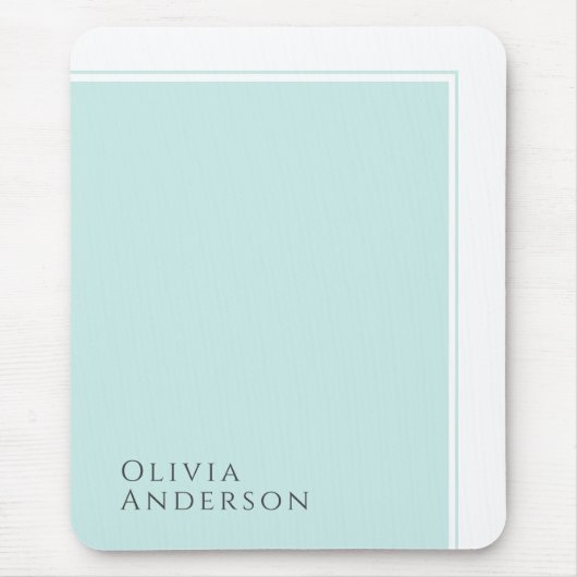 Einfaches elegantes Minimalistisches Aqua-Farbbloc Mousepad (Vorne)