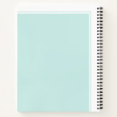 Einfaches elegantes Minimalistisches Aqua-Farbbloc Notizblock (Rückseite)