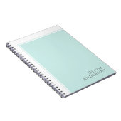 Einfaches elegantes Minimalistisches Aqua-Farbbloc Notizblock (Rechte Seite)