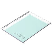 Einfaches elegantes Minimalistisches Aqua-Farbbloc Notizblock (Linke Seite)